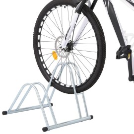 Vidaxl Bicycle Stand For 2 Bikes Floor Freestanding Galvanized Steel