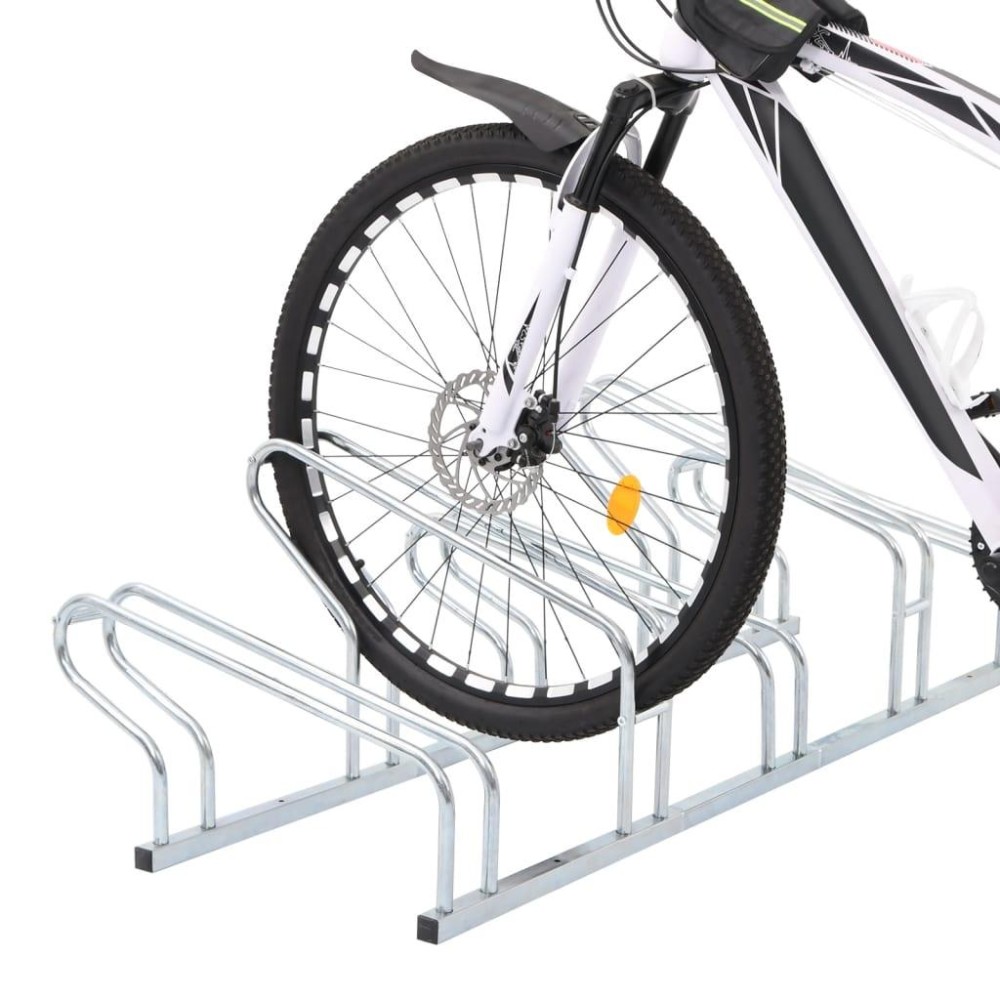 Vidaxl Bicycle Stand For 5 Bikes Floor Freestanding Galvanized Steel