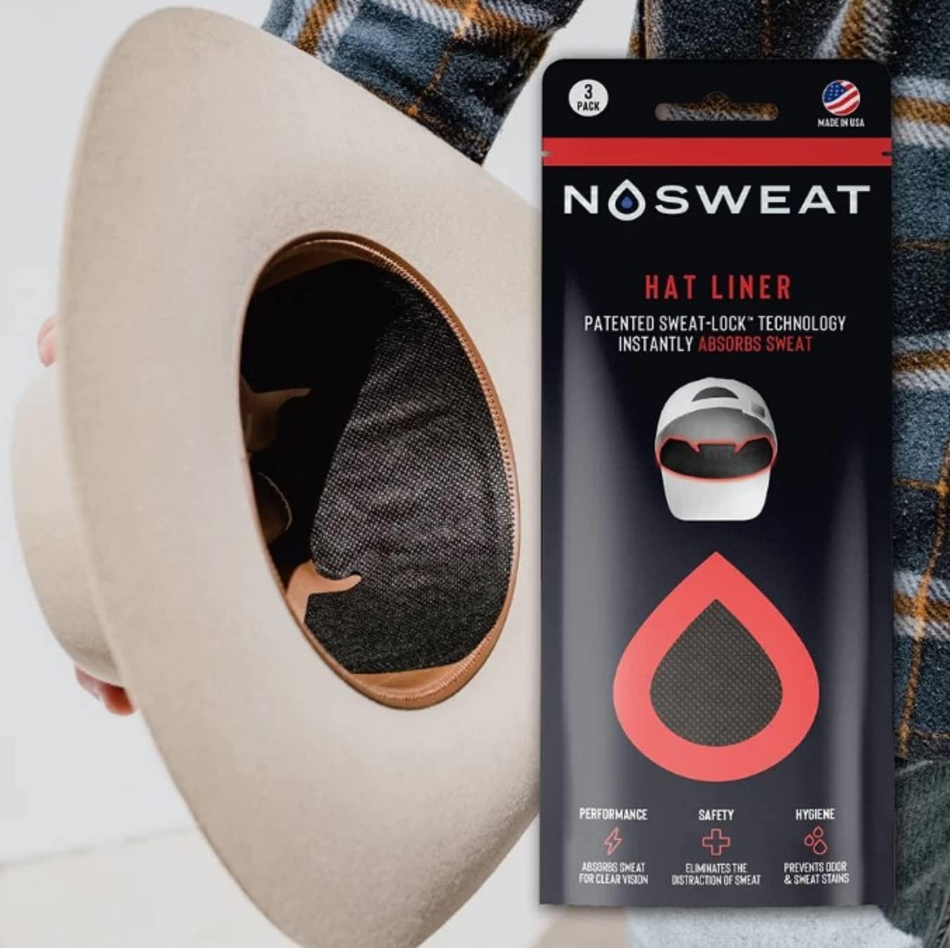 Cowboy Hat Sweat Liner & Riding Helmet Liner - Made in The USA - NoSweat -  3 | 6 | 12 | 25 | 50 Pack